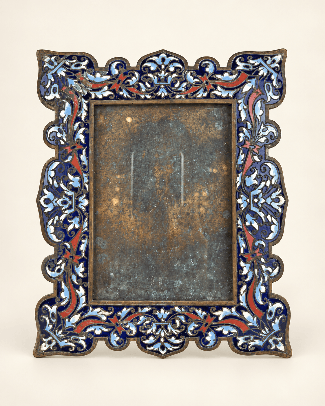 Porte photo en bronze cloisonné, XIXe