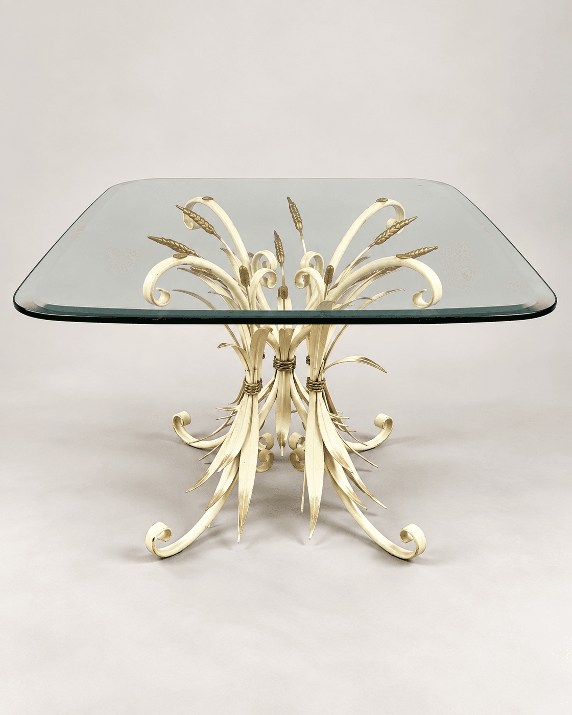 Table basse en épis de blé, années 1970