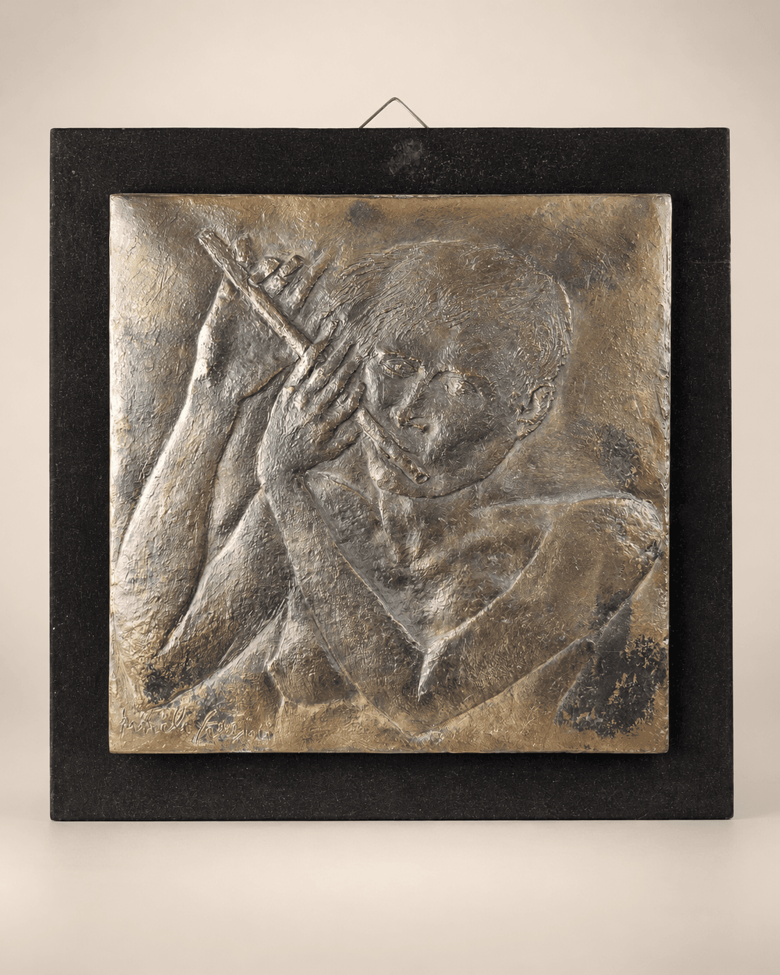 Pericle Fazzini, bas relief en bronze