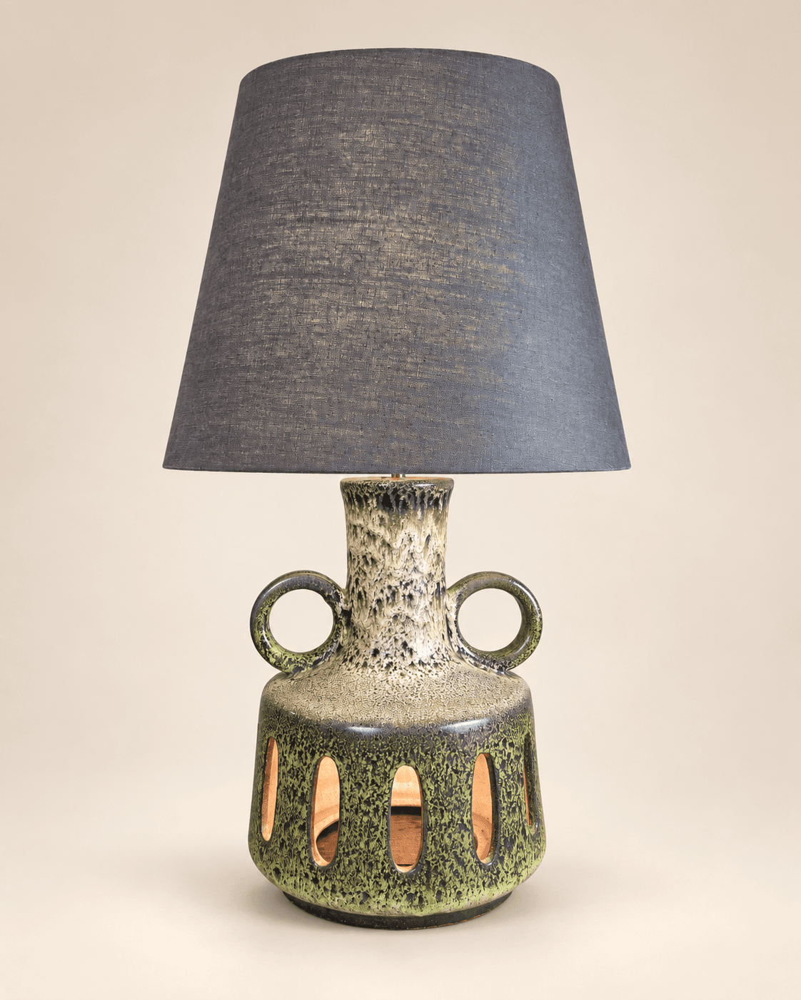 Lampe en céramique vernissée, vers 1970