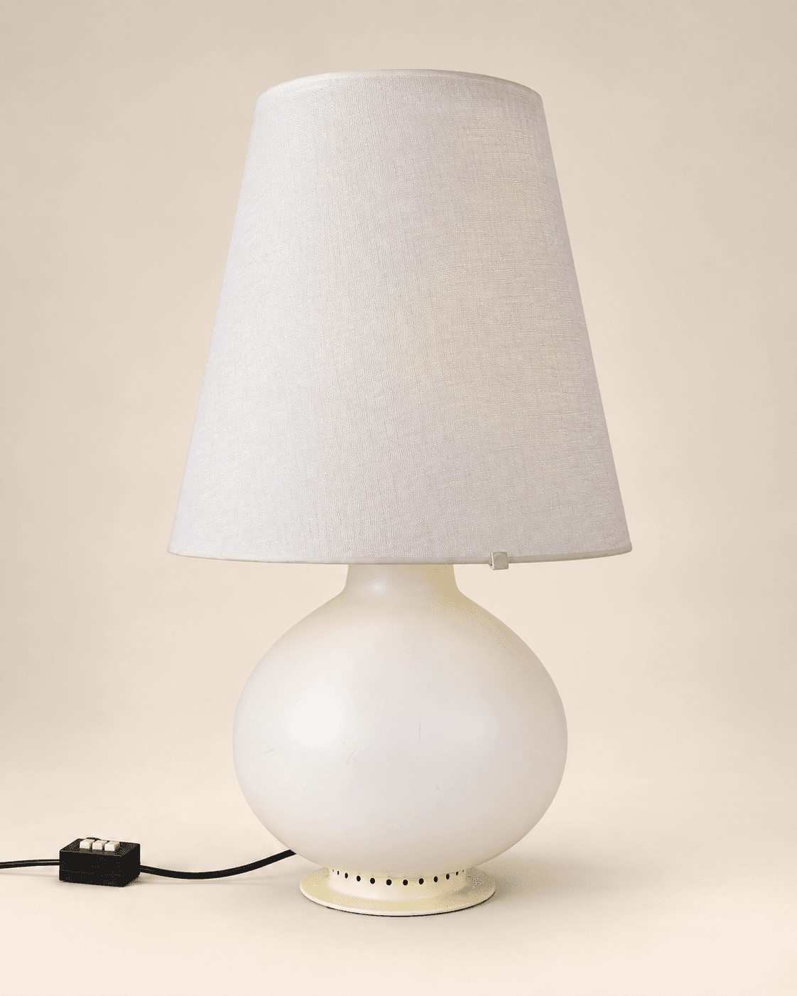 Max Imgrand pour Fontana Arte, grande lampe en opaline