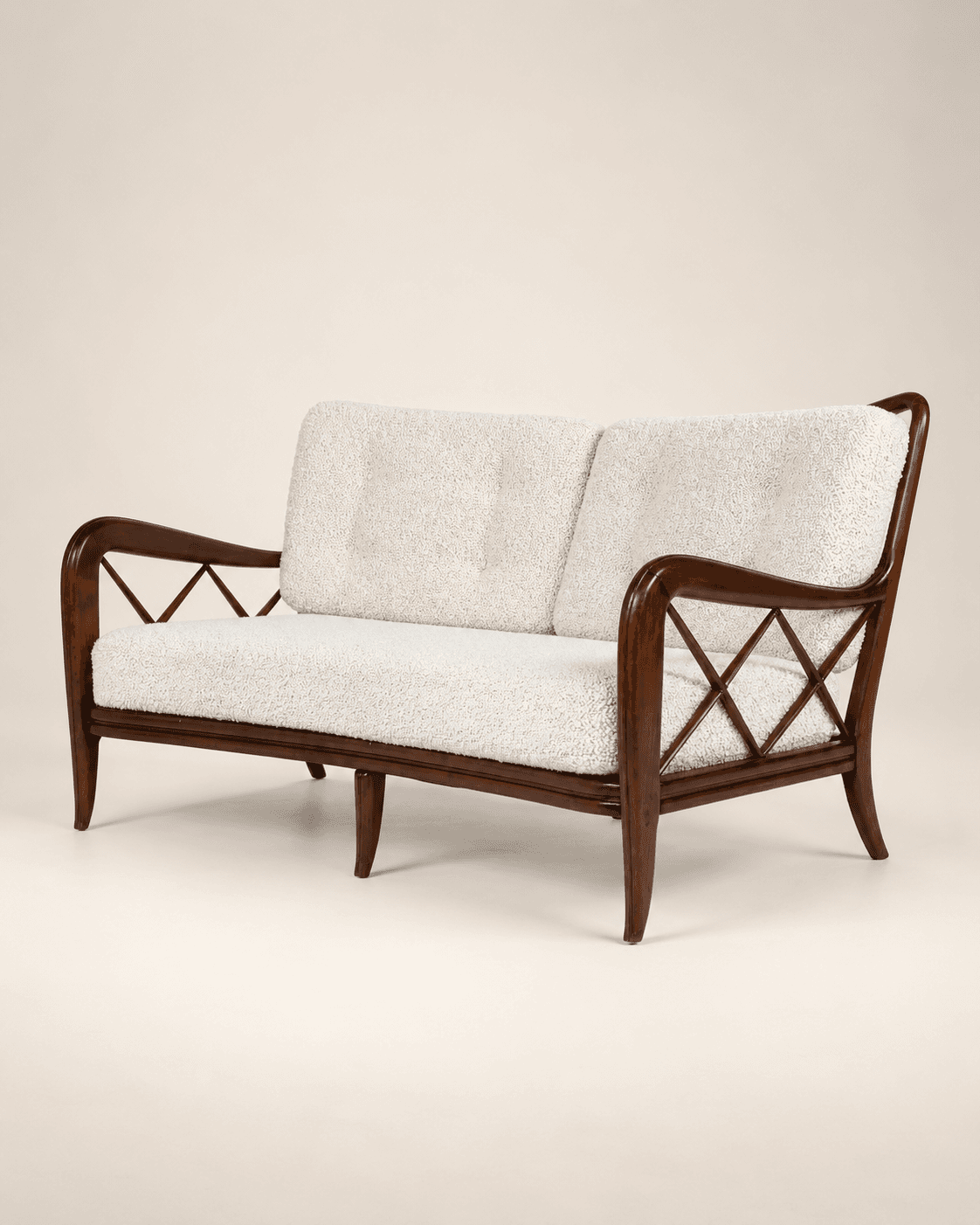 Paolo Buffa, sofa 2 places, Italie vers 1950