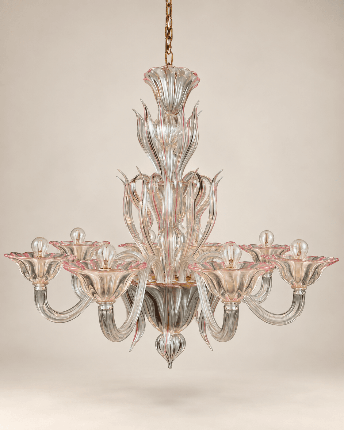 Lustre Murano à huit bras, XXe siècle