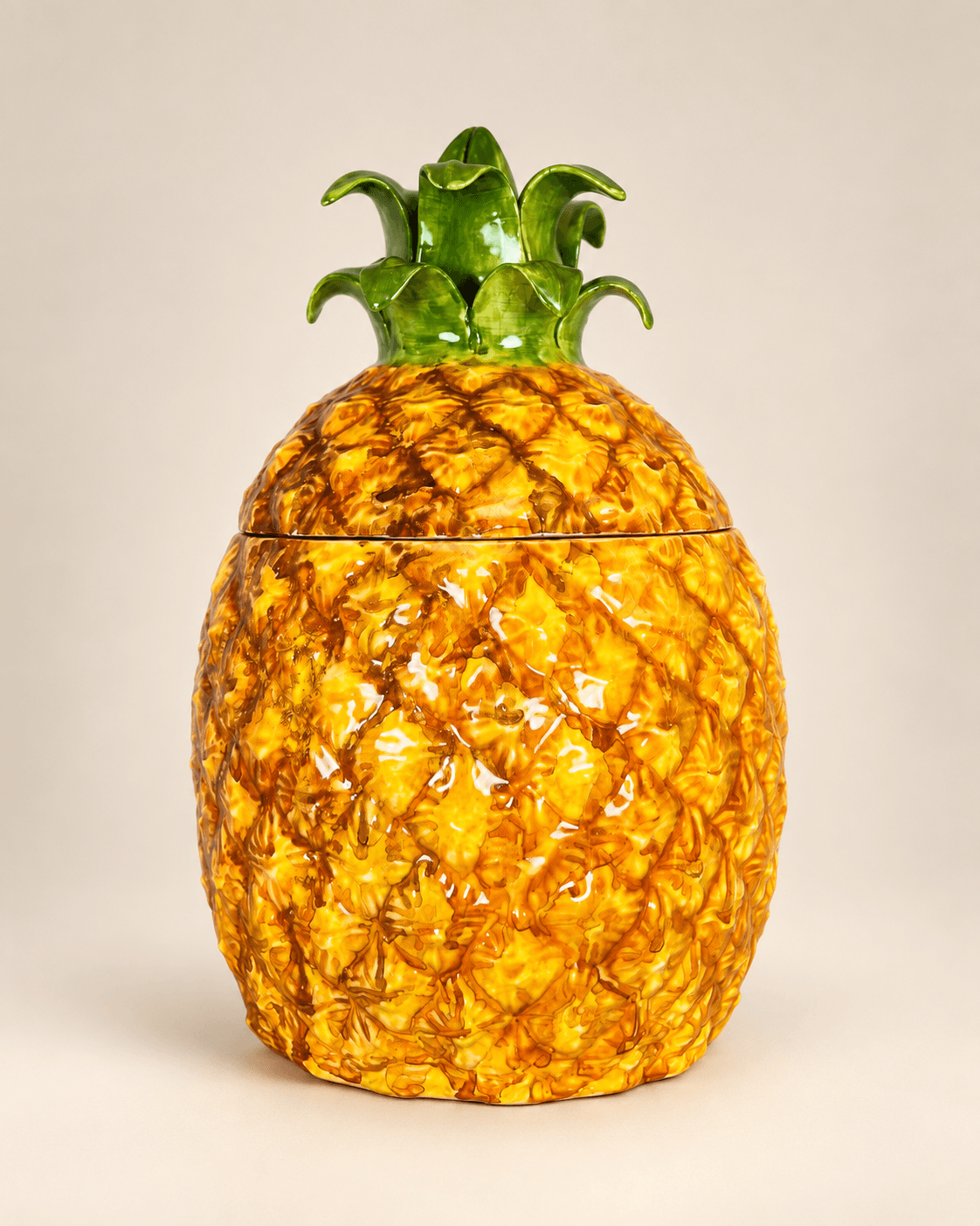 Bonbonnière en forme d'ananas en céramique, Italie, 1964