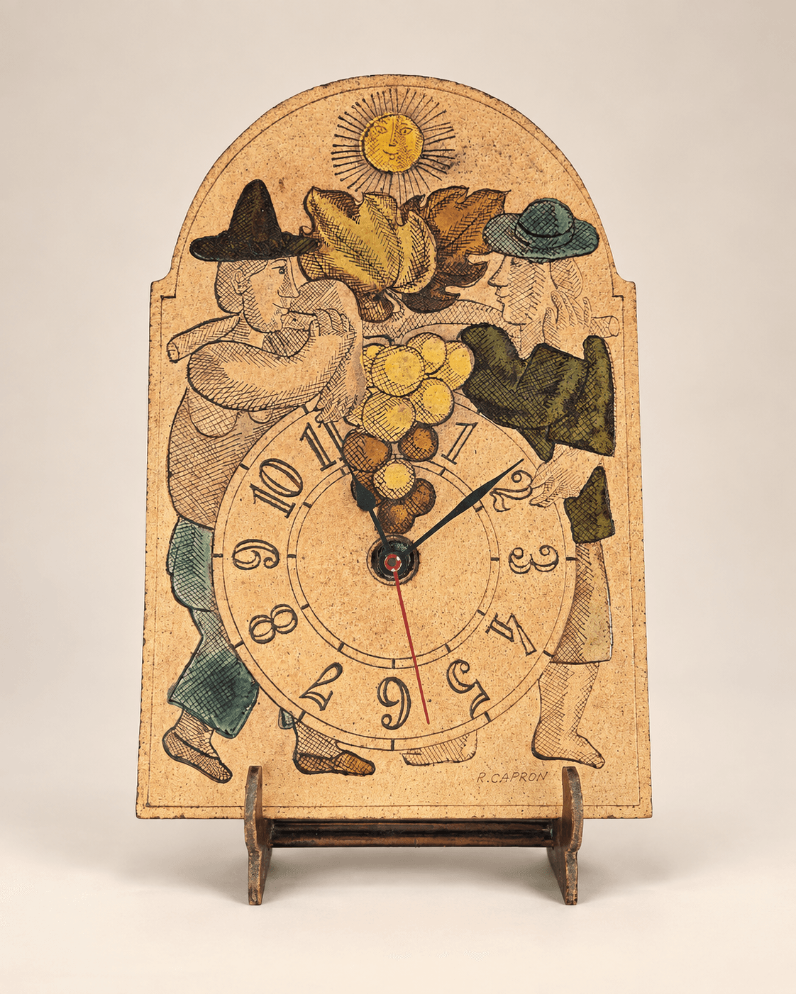 Horloge en céramique signée Roger Capron, circa 1960